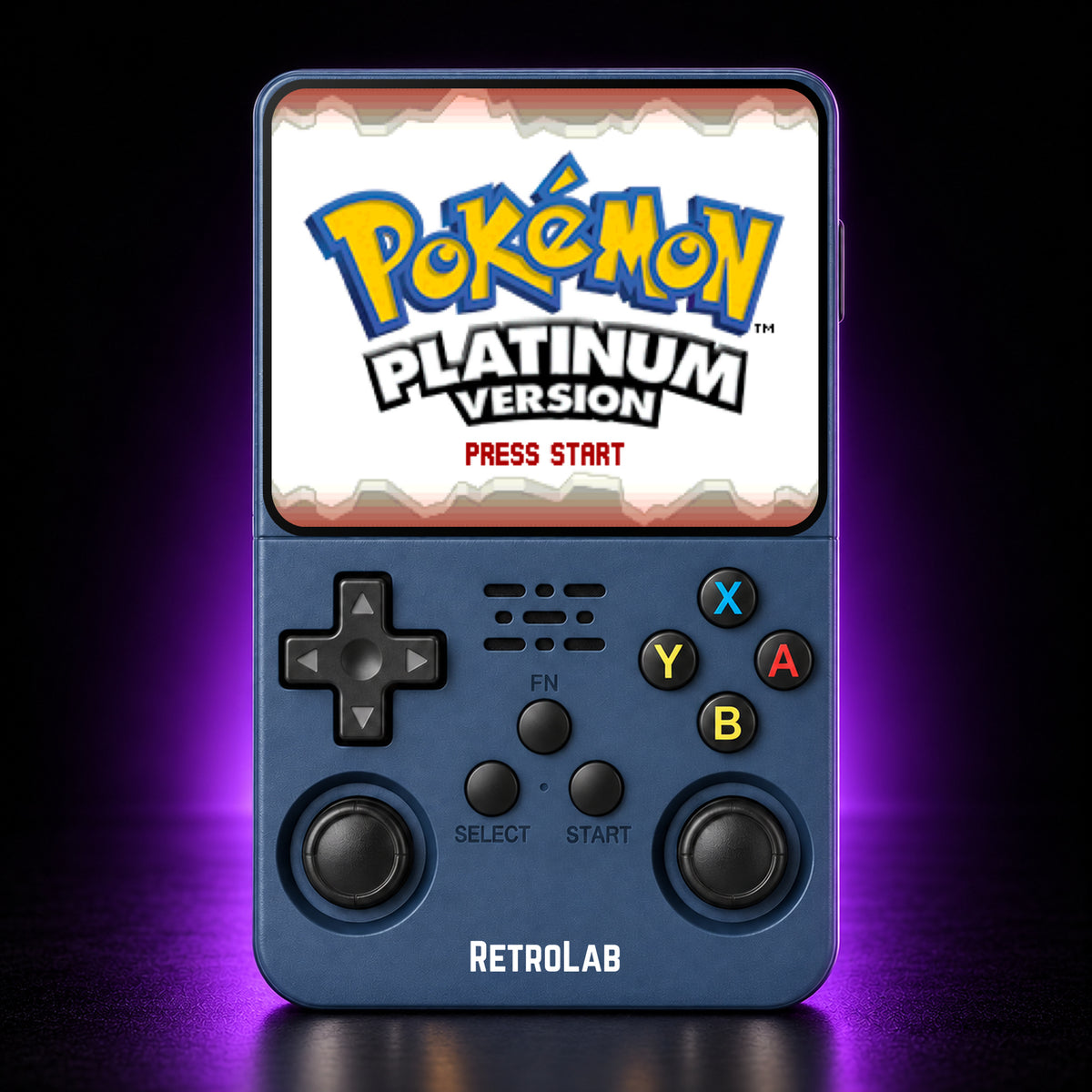 Charcoal RetroLab console displaying Pokémon Platinum
