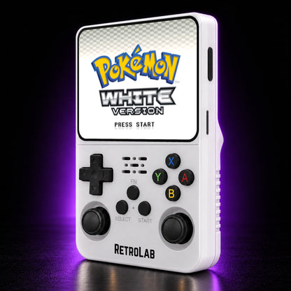 White RetroLab console displaying Pokémon White
